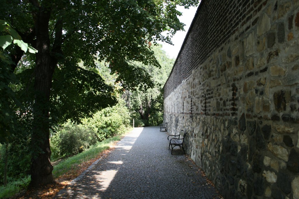 The peaceful pathways of Vyšehrad offer a stark contrast to the busy tourist hubs of Prague.