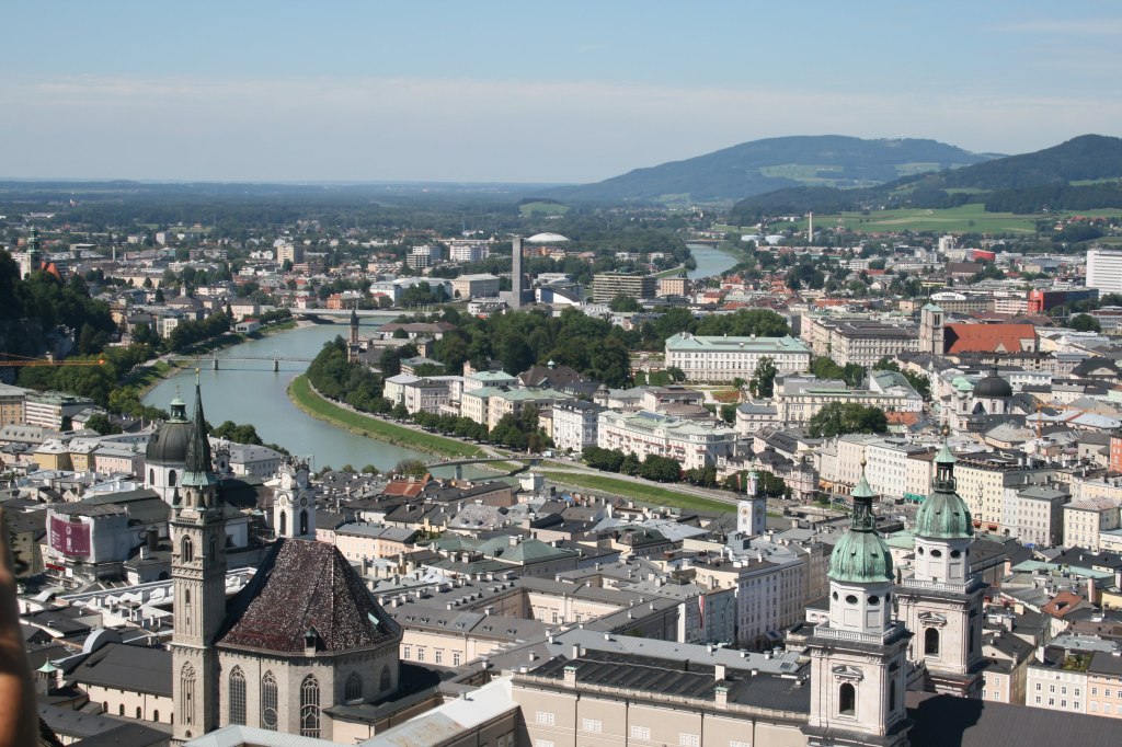 The breathtaking Salzburg's rooftops, viewed from Hohensalzburg Fortress.