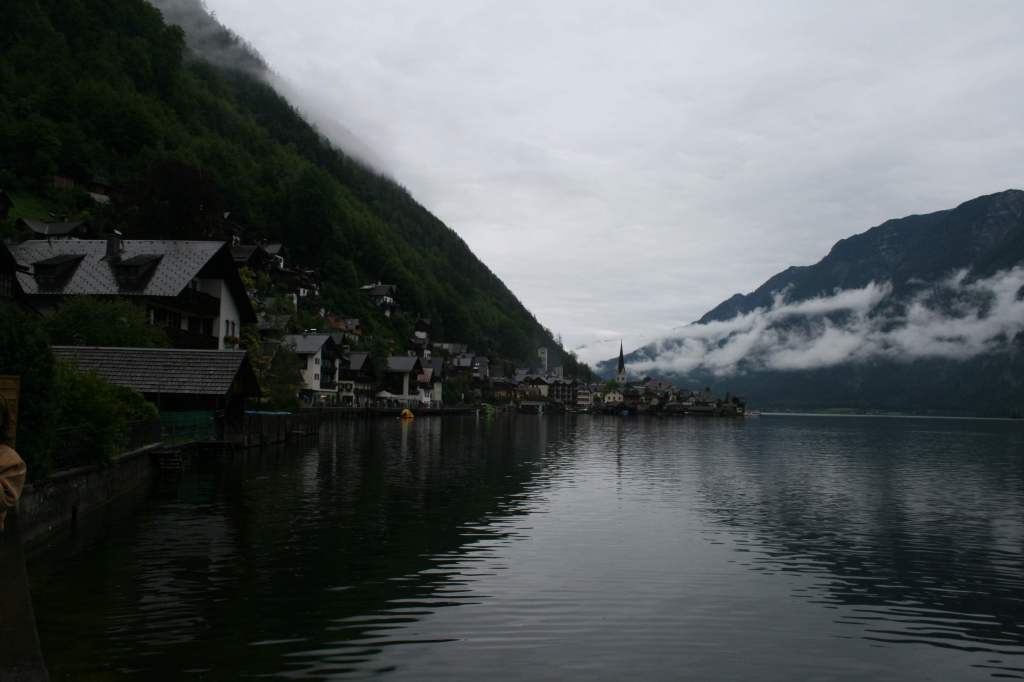 The serene atmosphere of Hallstatt after the sun sets and the crowds vanish.
